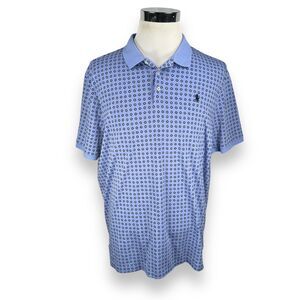 Polo Ralph Lauren Polo Shirt Men’s 2XL XXL Blue Darby Foulard Geometric‎ Floral